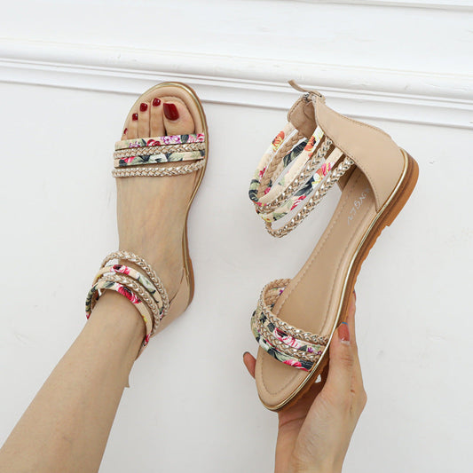 Women's Flat Roman Style Fashion Holiday Travel Sandals