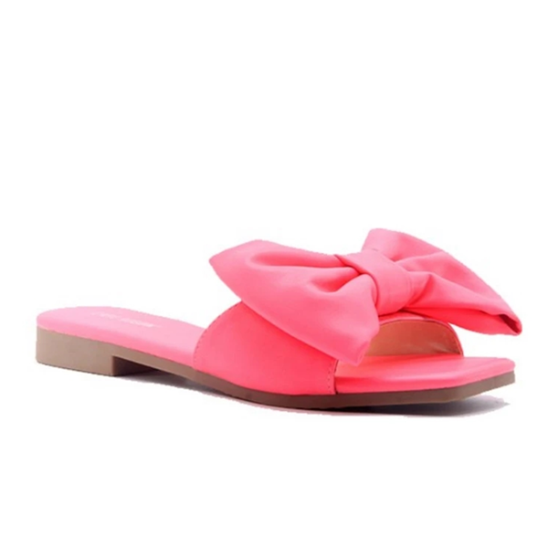 Bow Slip on Flat Slippers