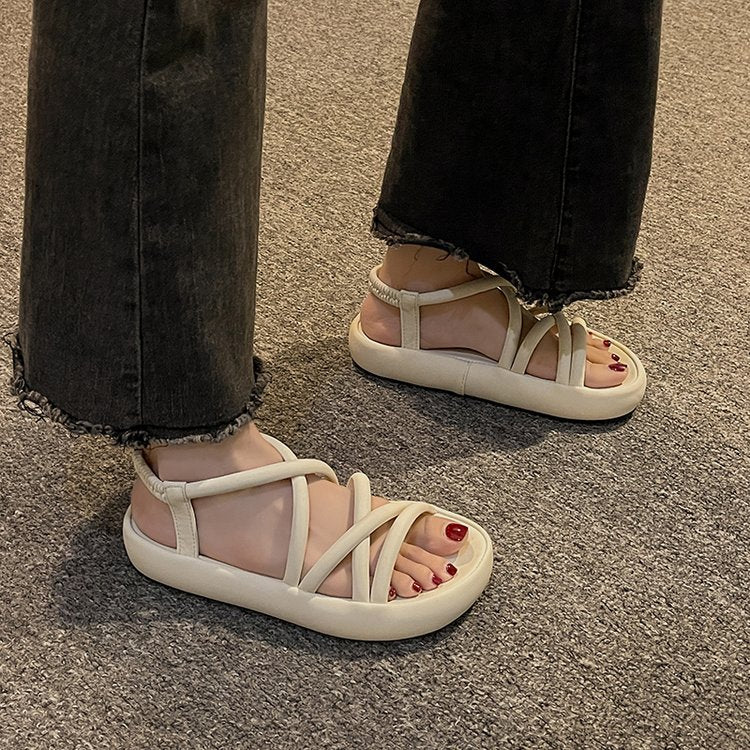 Women's Summer Dress Fairy Style Thick Bottom Sandals
