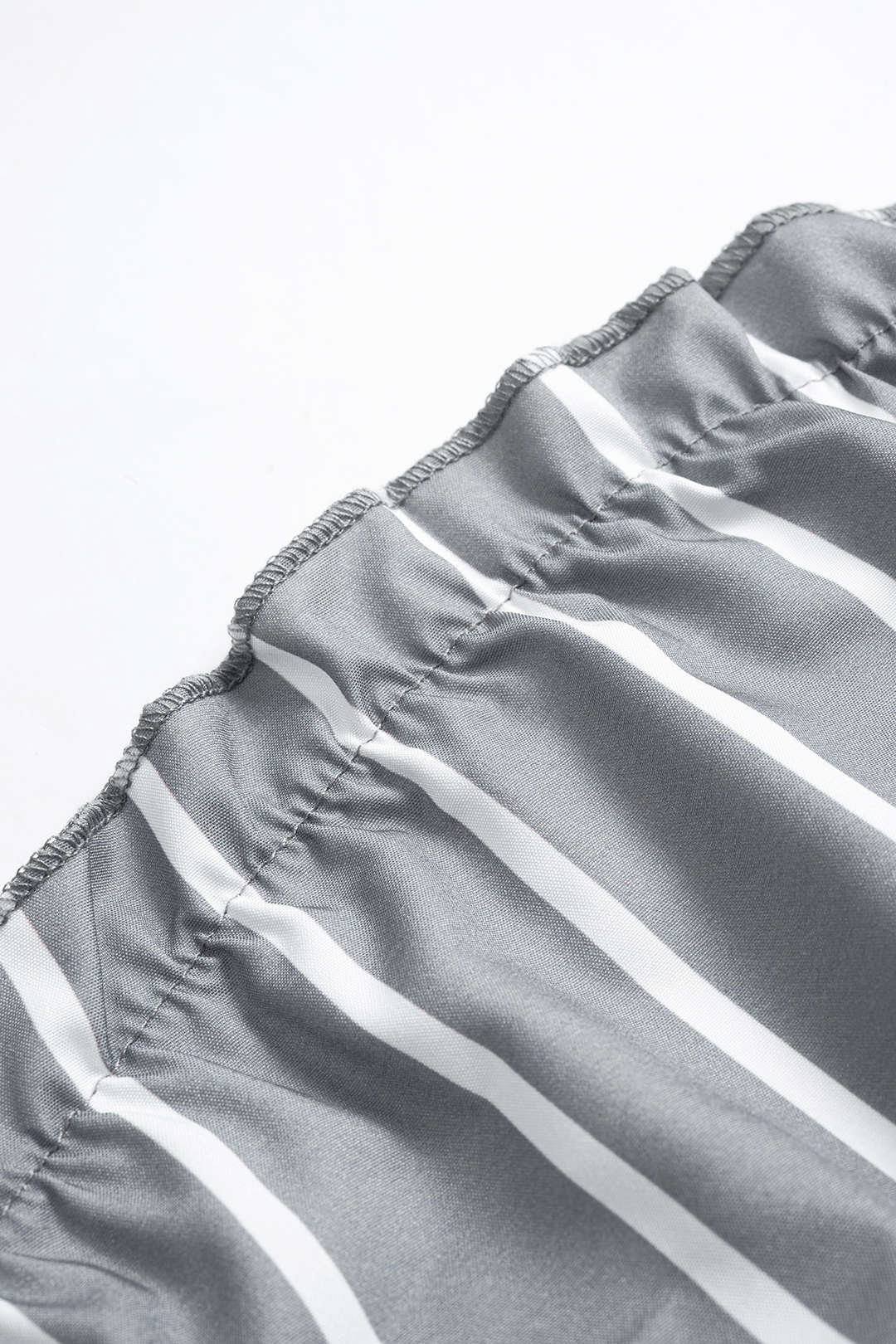 Stripes Print Tie-Up Strapless Sleeveless Jumpsuit