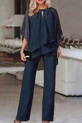 Solid Color Loose Casual Irregular Suit