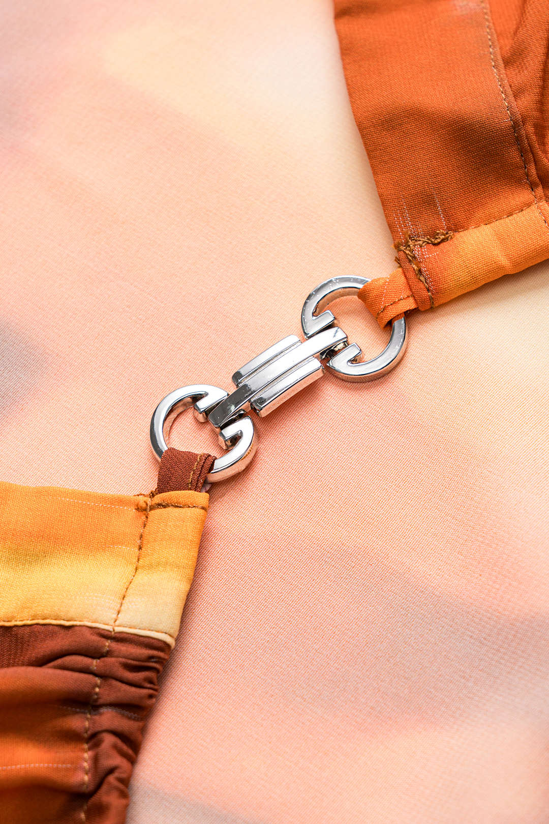 Watercolor Print Ruched Long-Sleeve Shirt