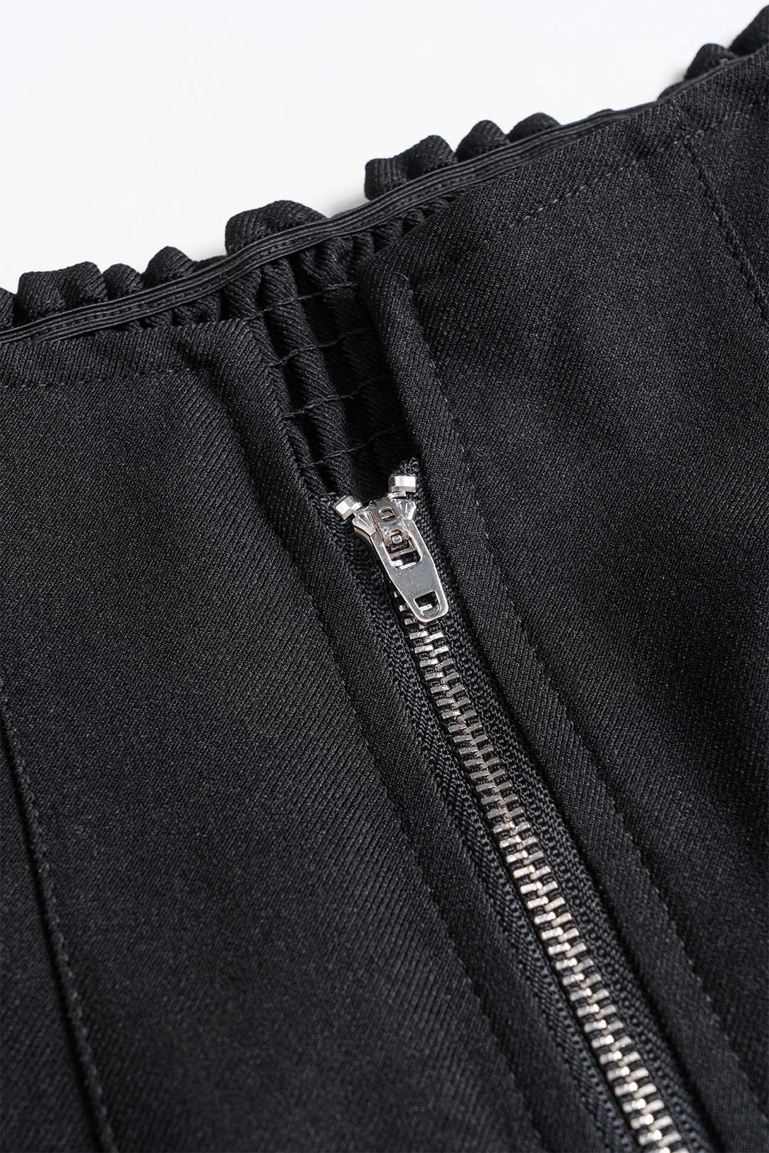 Wide Leg Design Zipper Barrel Trousers