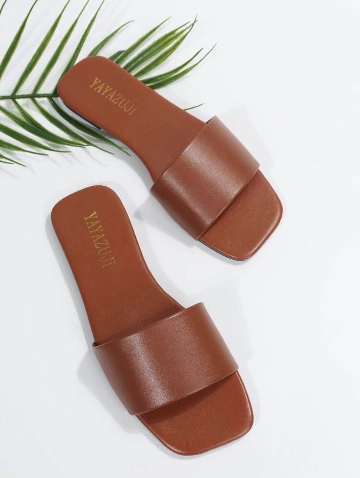 Women's Summer Plus Size Square Toe Flat Bottom Sandals