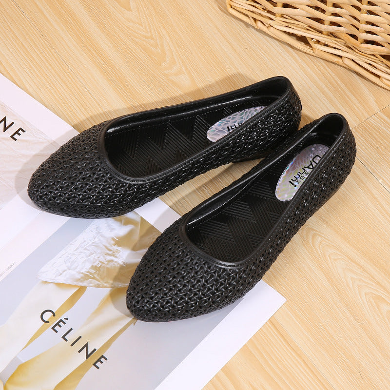 Flat Breathable Hollowed Toe Box Hole Sandals