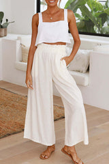 Summer High Waist Wide Leg Pants Loose Long Wide Leg Pants