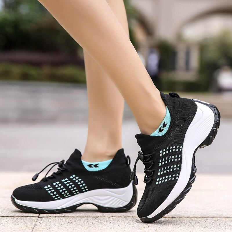 Breathable Mesh Tenis Ladies Shoes for Sock Sneakers