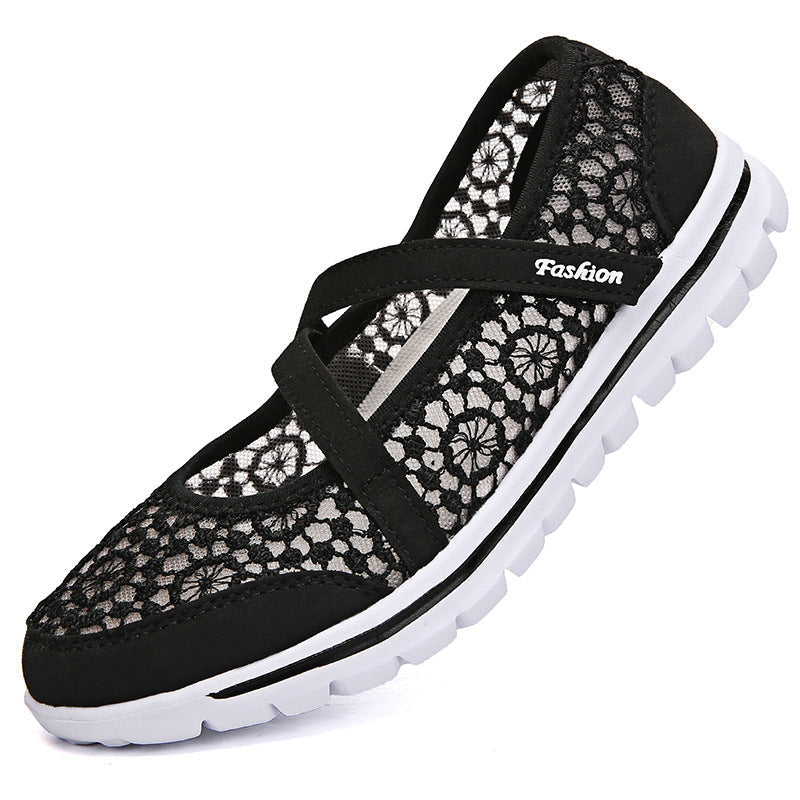 Lace Breathable Casual Flat Shoes