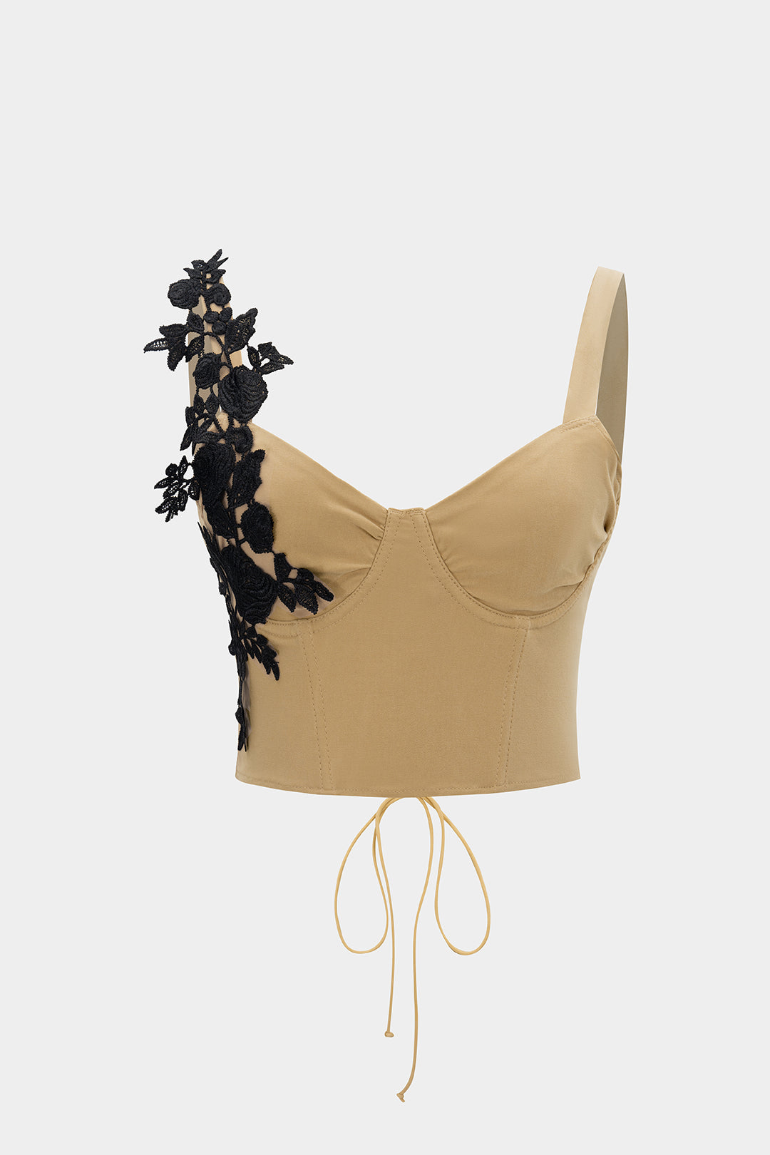 Tie Back Patchwork Tie-Up Cami Top