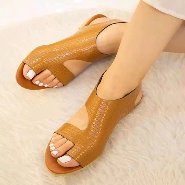 Women's Orthopedic Sandals - Plus Size Flat Heel Open Toe Walking Shoes