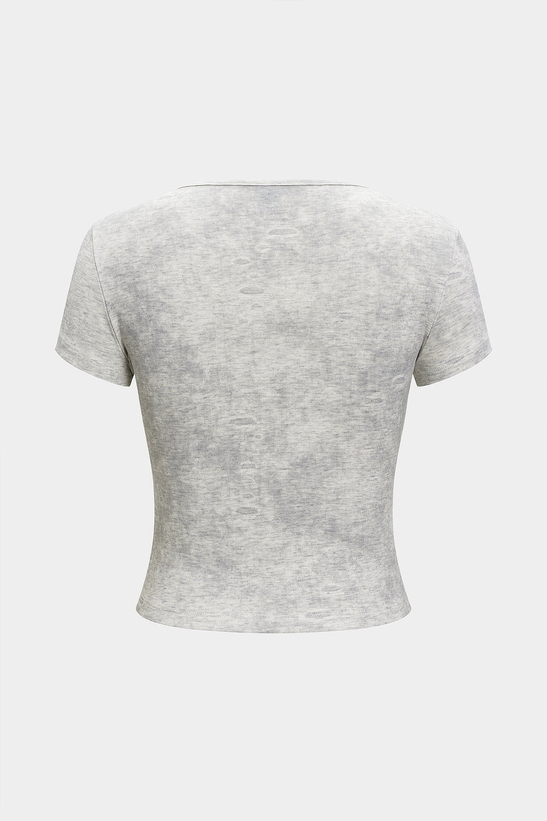 Washed Round Neck Short Sleeve T-Shirt