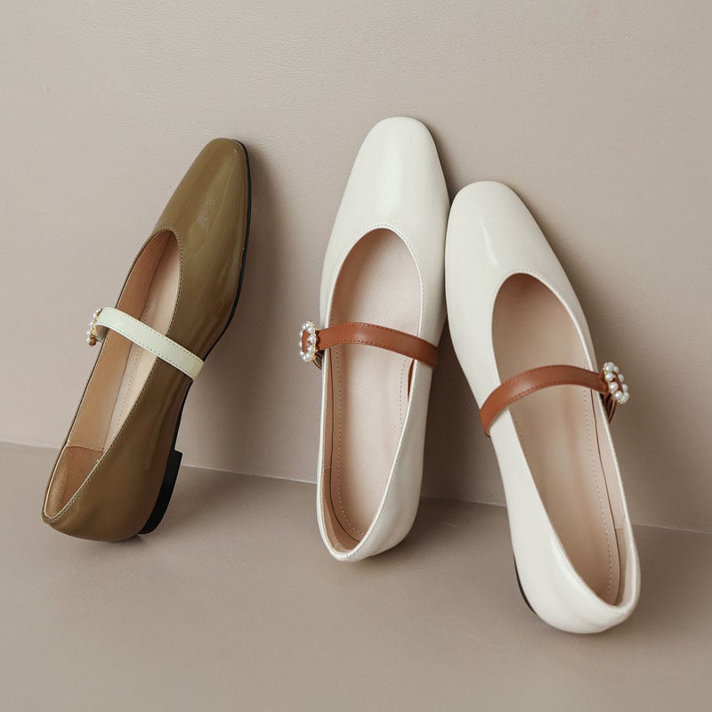 Charo Round Toe Block Heels Mary Jane Shoes