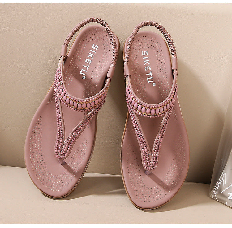 Summer Beaded Soft Breathable Comfort Sandals