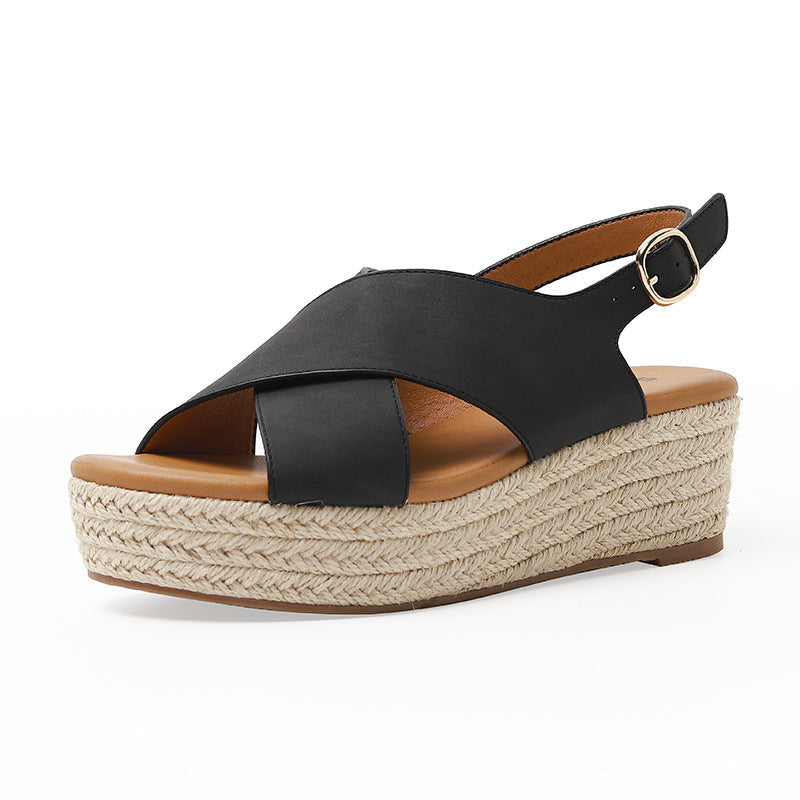 Cross Strap Comfortable Platform Women Sandals