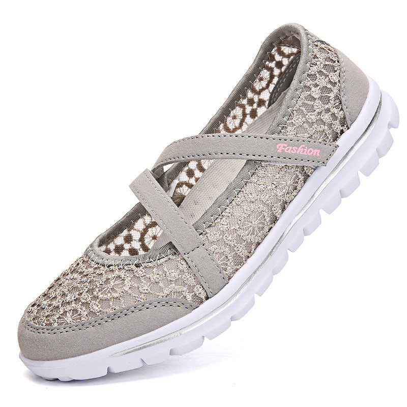 Lace Breathable Casual Flat Shoes