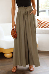 Solid Color Lightweight Flowy Wide Leg Pants