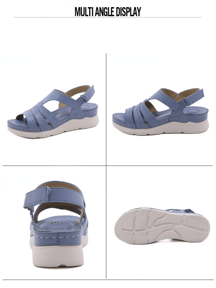 Casual Lightweight Velcro Non-Slip Wedge Sandals