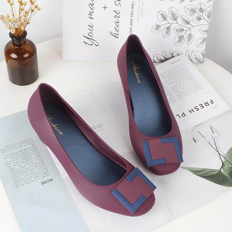 Women's Fashion Summer Wedge Round Toe Square Sandals