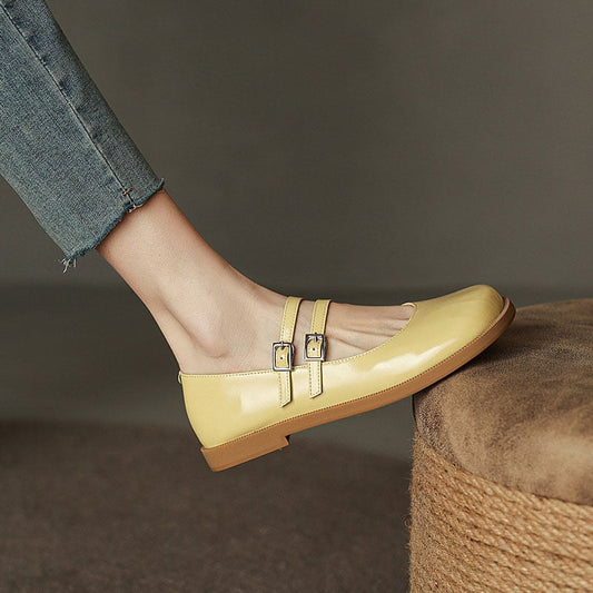 Catalina Square Toe Block Heels Mary Jane Shoes