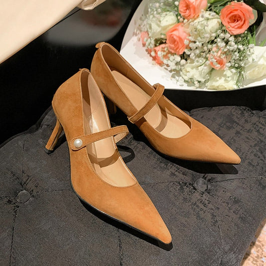 Jodiann Pointy Toe Stiletto Mary Jane Shoes