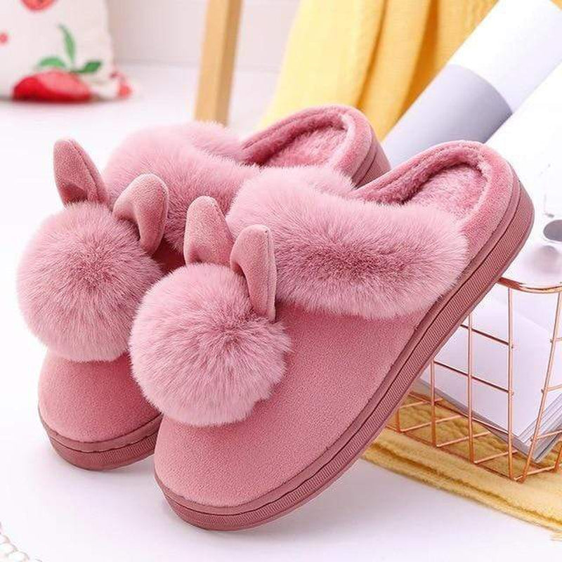 Cute Fluffy Pom Pom Slippers