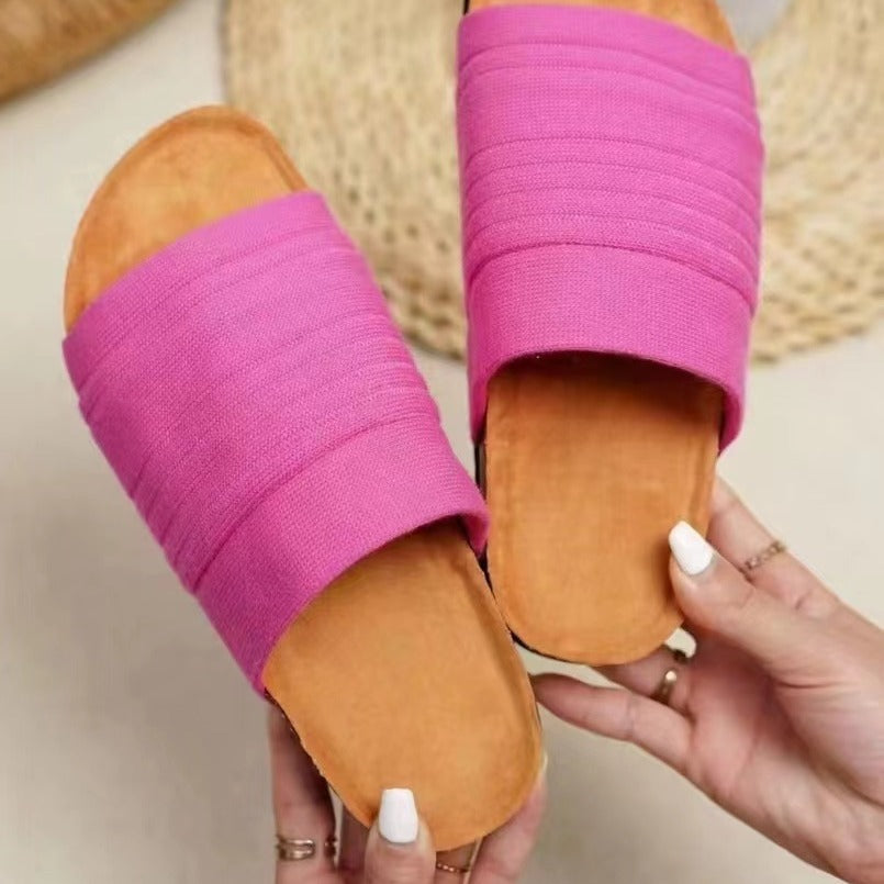 Women's Thick-soled Plus Size Solid Color Breathable Sandals