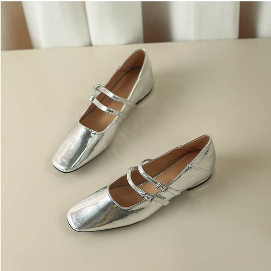 Kadeisha Square Toe Block Heels Mary Jane Shoes