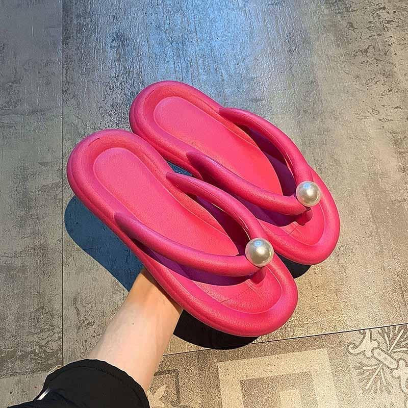 Women's Summer Flip-flops Fashionable Thick-soled Beach Bowknot Sandals