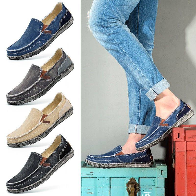 Men's Canvas Non-slip Soft Sole Peas Shoes