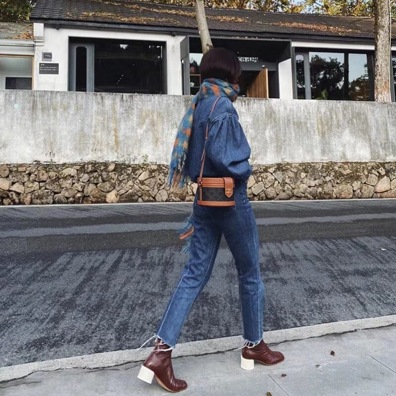 Classic Elegant Glove-Like Ankle Boots Mid Heel Slimming Boots Back Zipper Boots