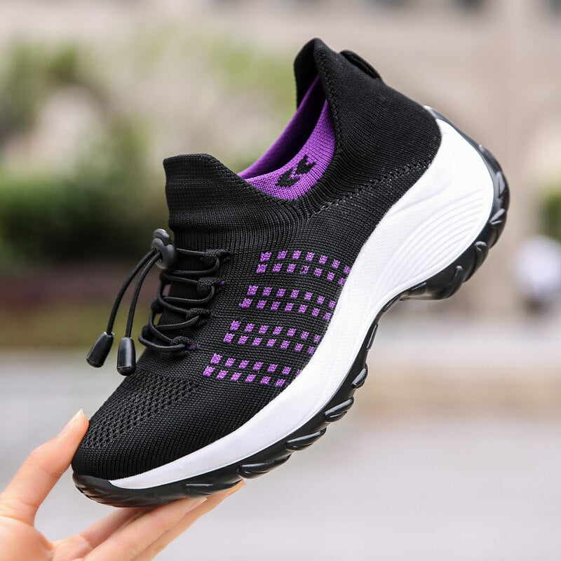 Breathable Mesh Tenis Ladies Shoes for Sock Sneakers