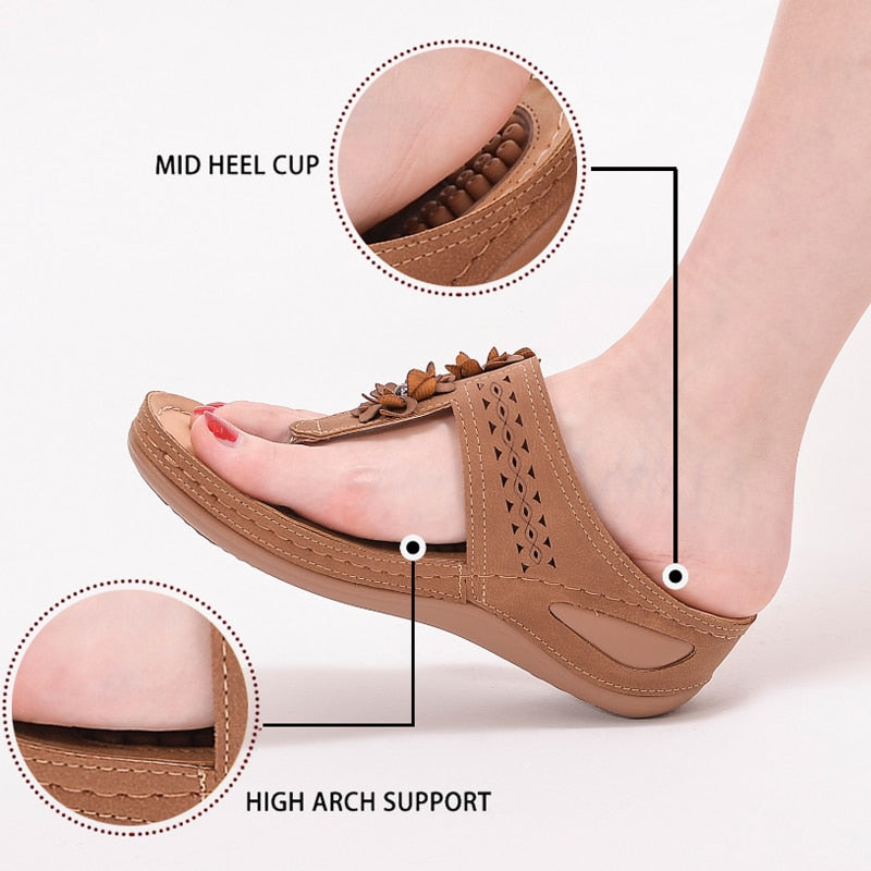 Women Premium Comfort Wedge Massage Fashion Sandals