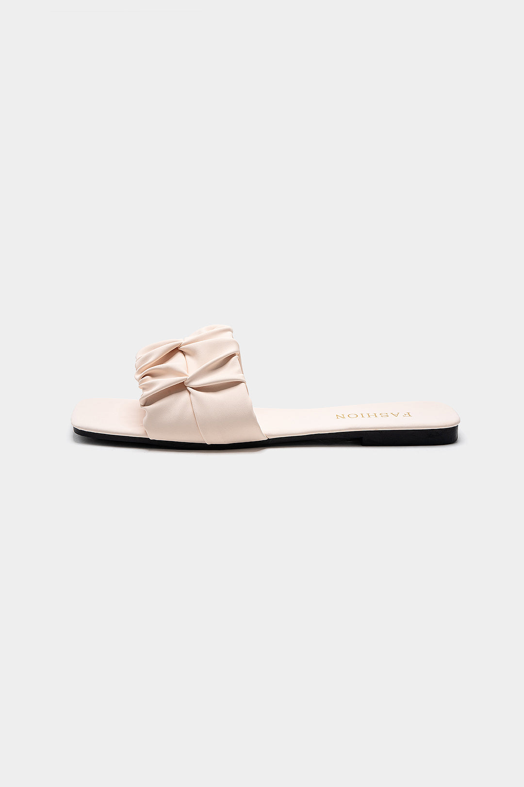 Square Toe Ruched Slippers