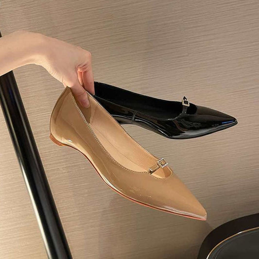 Genita Pointy Toe Wedge Pumps Shoes