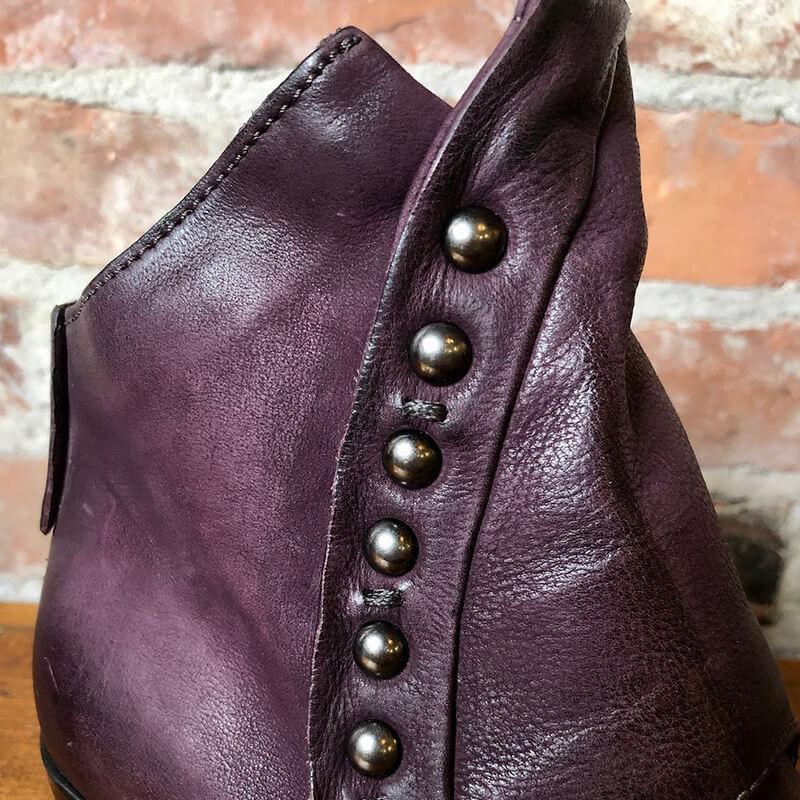 Women's Trendy Vintage Side Zipper Leather Booties Ankle Boots With Rivet