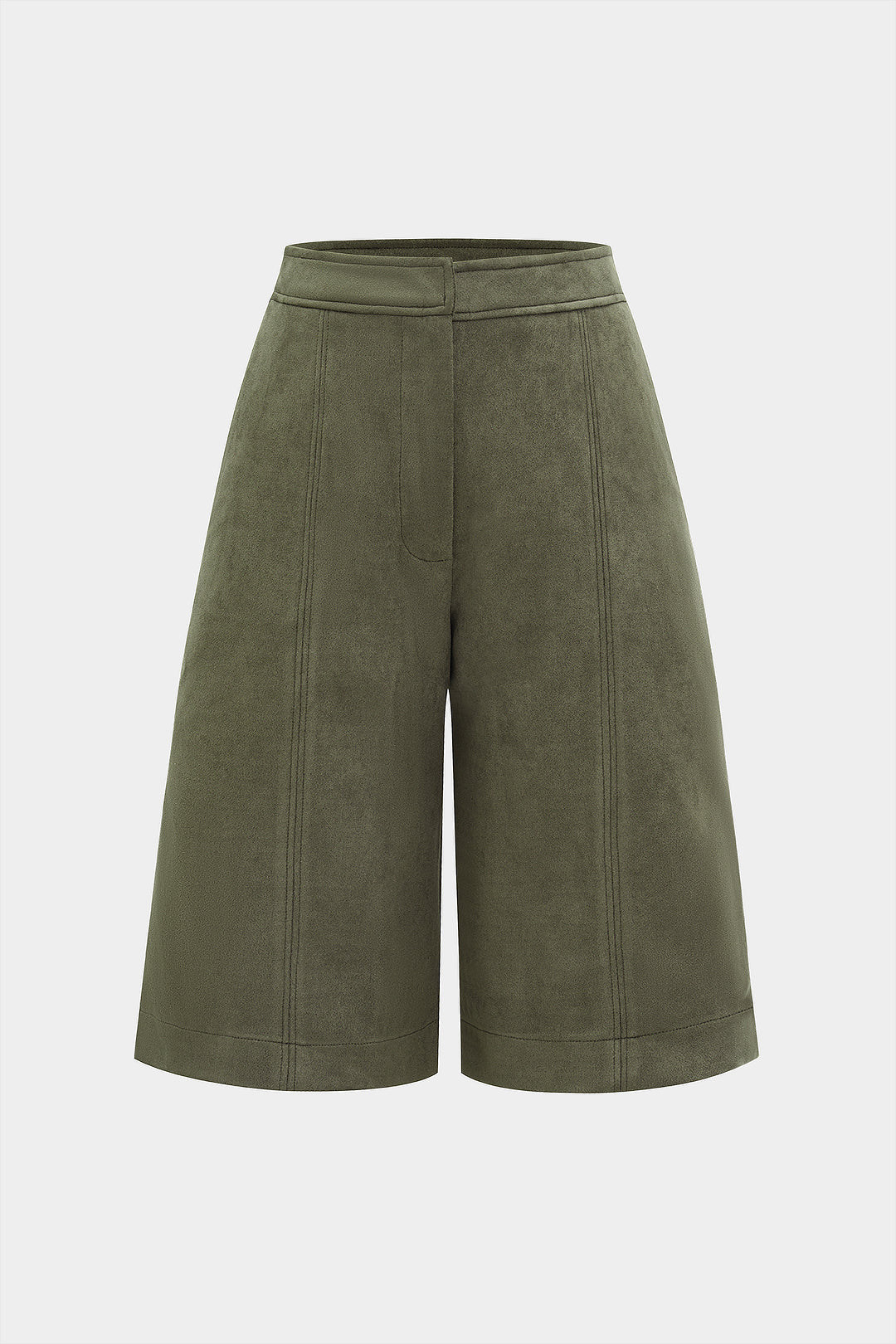 Texture Suede Velvet High Waist Shorts