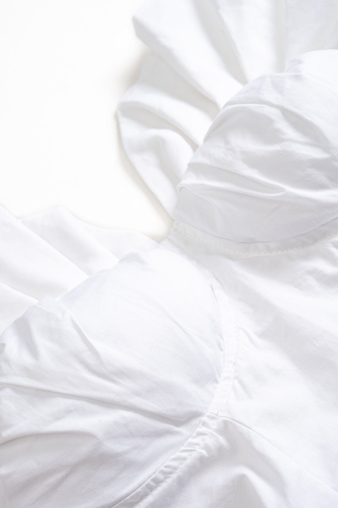 Tie Back Ruffle Bustier Tube Top And Puff Skirt Set