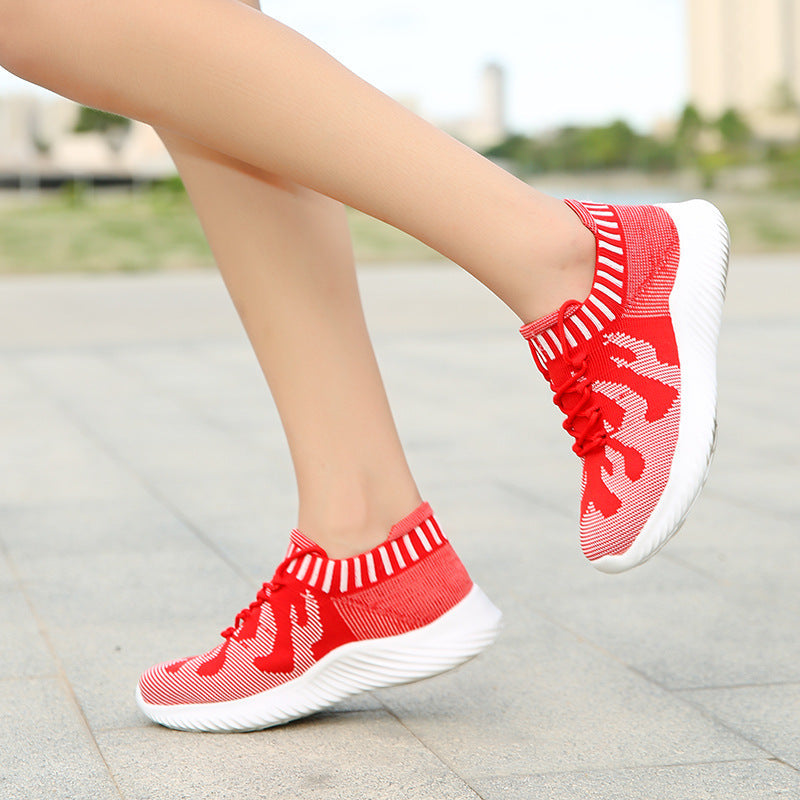 Comfortable Walking Memory Foam Lightweight Sports Shoes Slip On Sock Sneakers