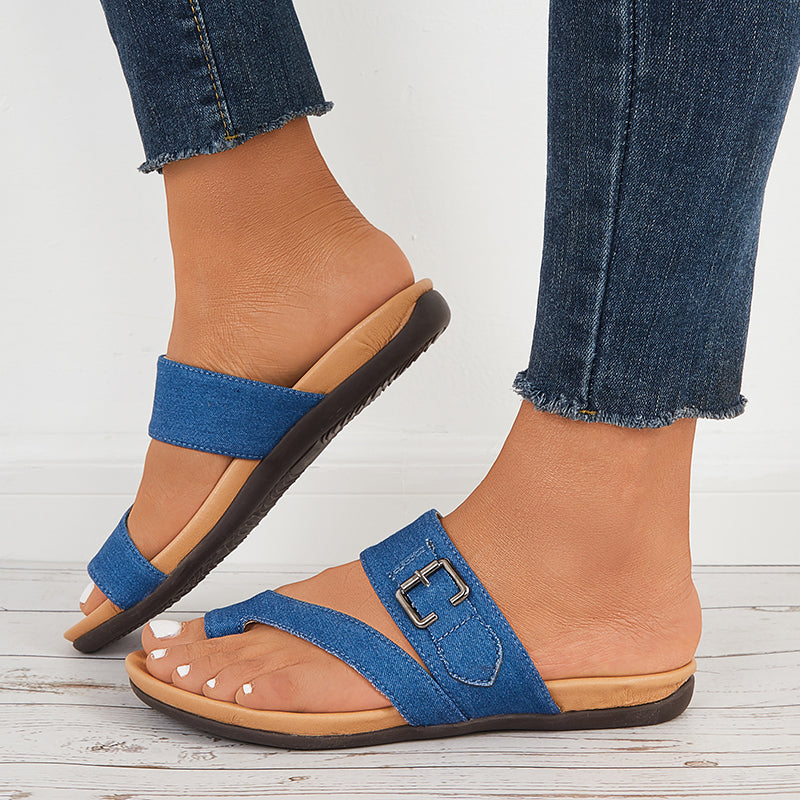 Flip Flop Slippers Open Toe Non-Slip Slides Flat Sandals