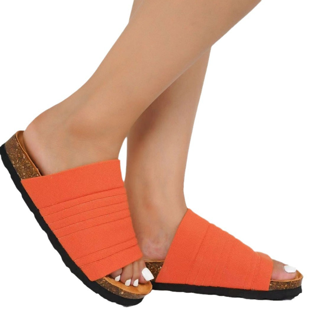 Women's Thick-soled Plus Size Solid Color Breathable Sandals