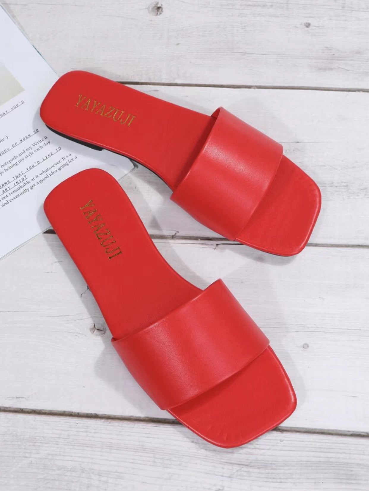 Women's Summer Plus Size Square Toe Flat Bottom Sandals