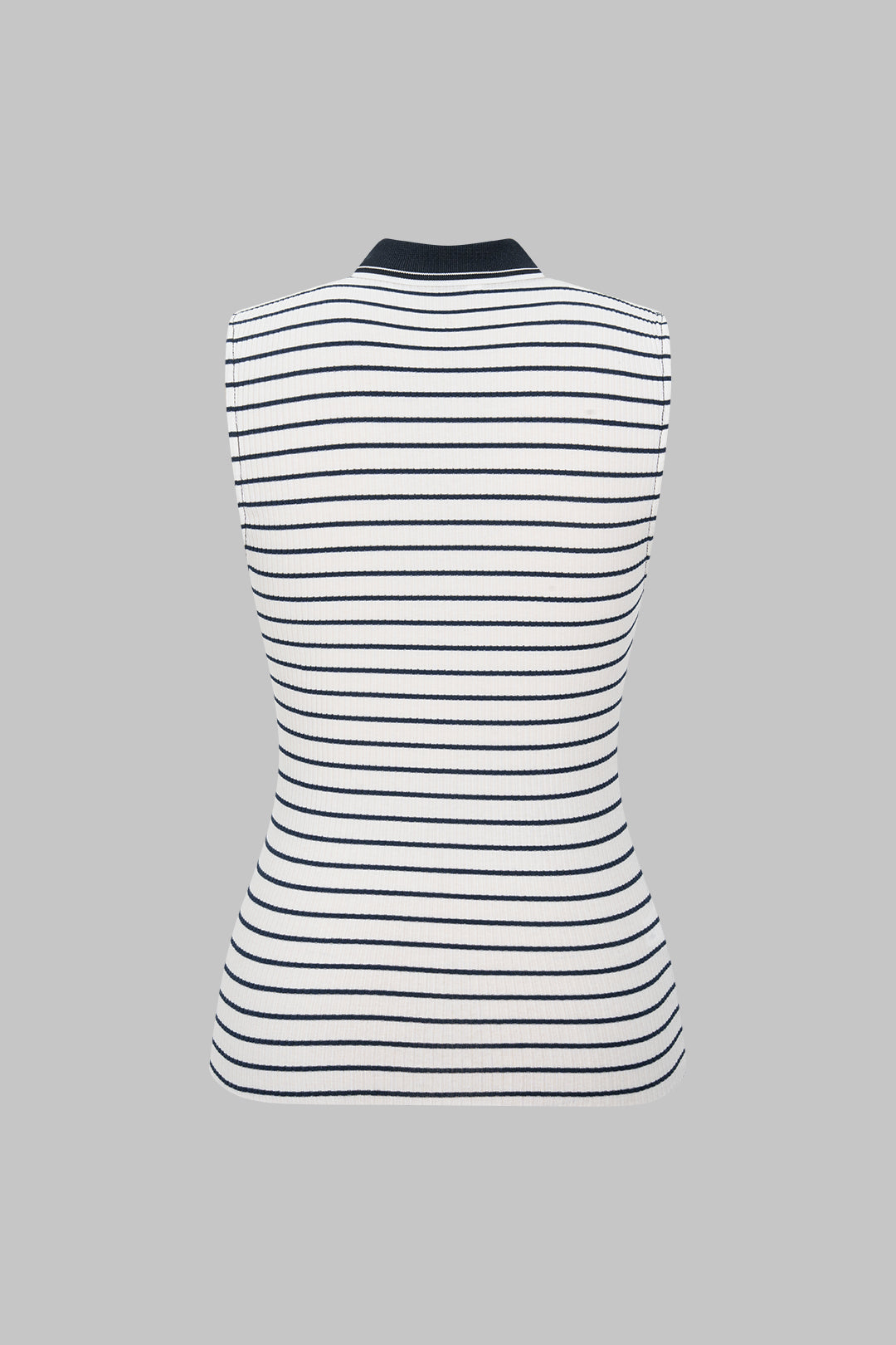 Stripes Print Ribbed Slip Tank Top