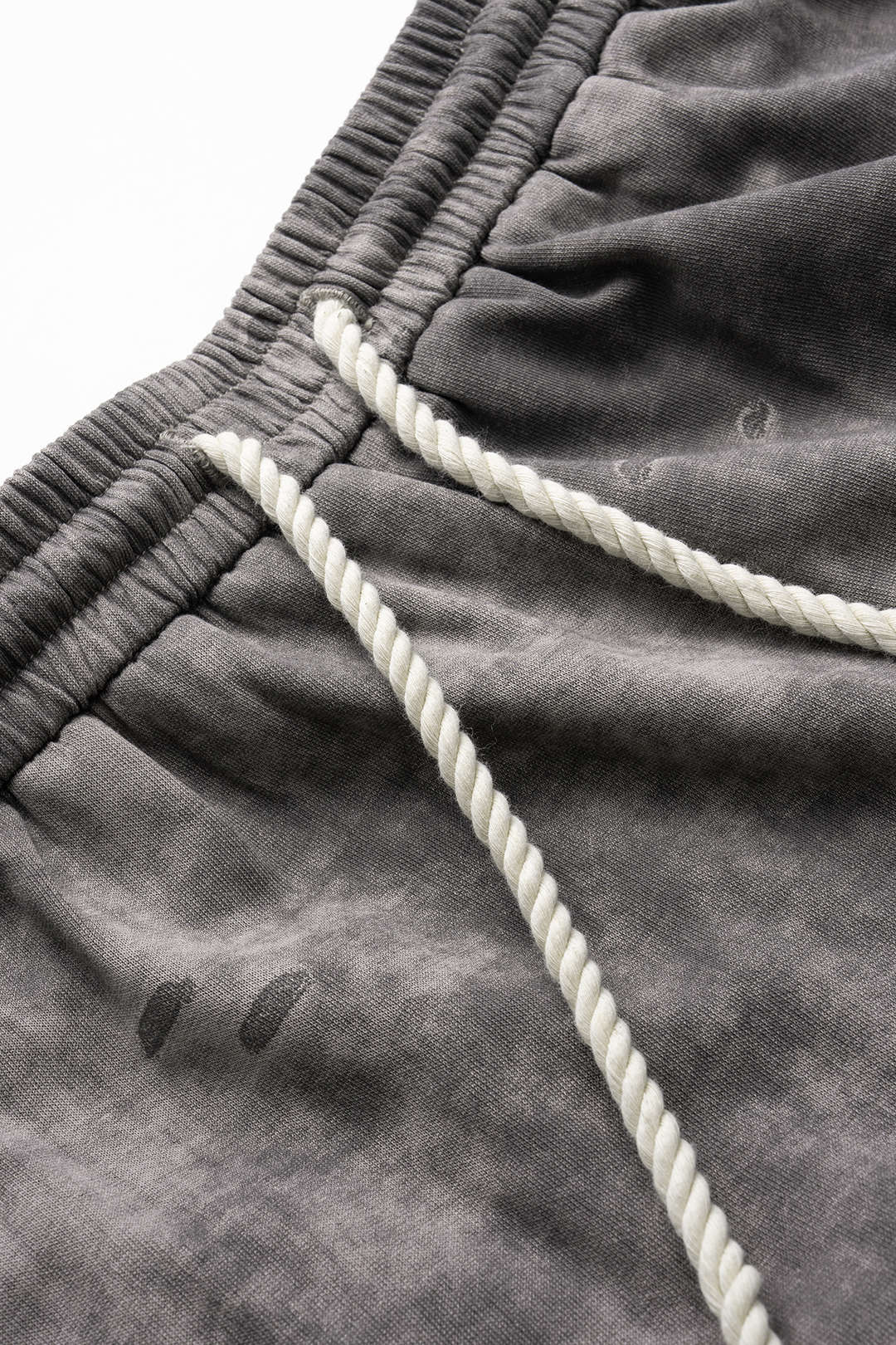 Washed High Waist Tie-Up Wide Leg Trousers