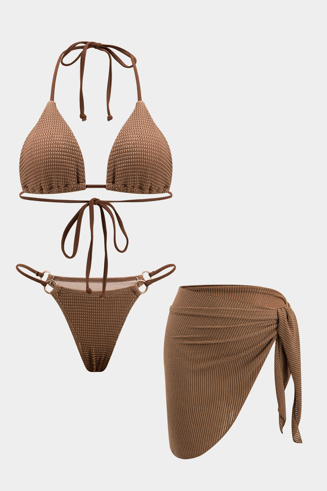 Tie-Up 3-Piece Bikini Set