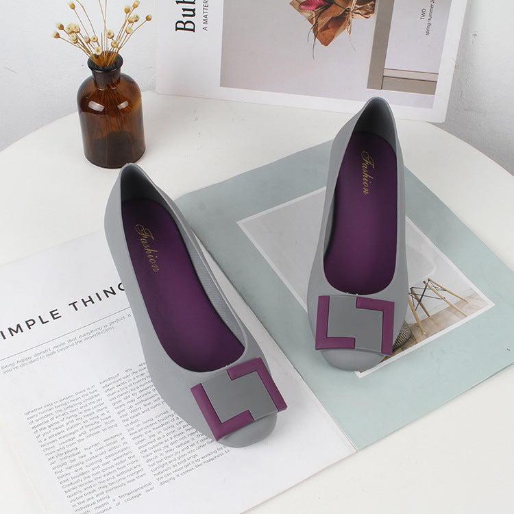 Women's Fashion Summer Wedge Round Toe Square Sandals