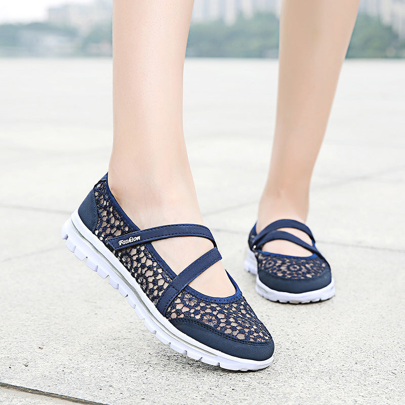 Lace Breathable Casual Flat Shoes