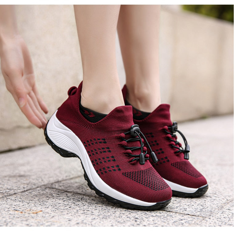 Breathable Mesh Tenis Ladies Shoes for Sock Sneakers