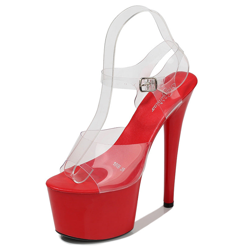 Car Mannequin Super High Stiletto Waterproof Sandals