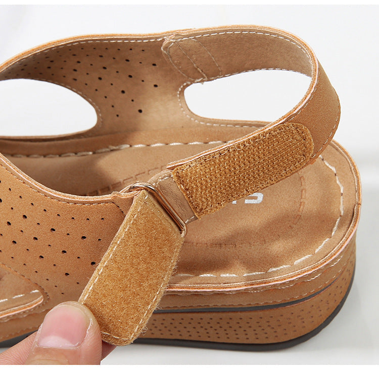 Versatile Retro Platform Velcro Beach Sandals