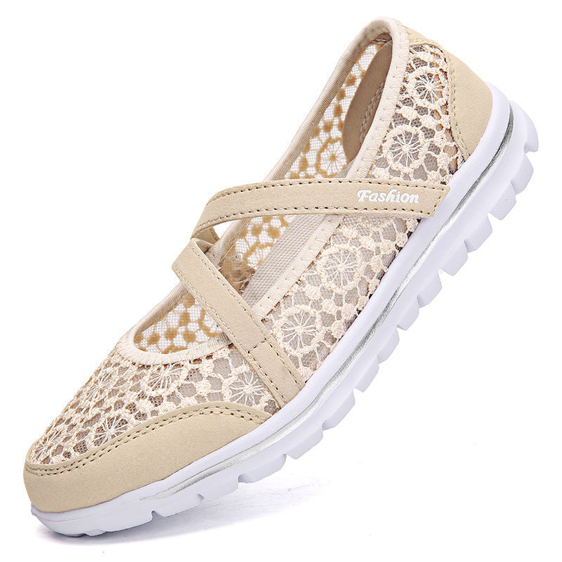 Lace Breathable Casual Flat Shoes